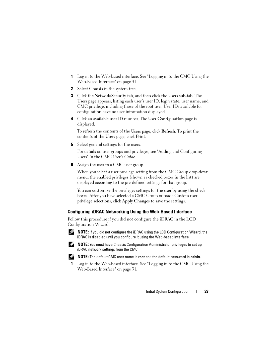 Dell M1000E manual Configuring iDRAC Networking Using the Web-Based Interface 