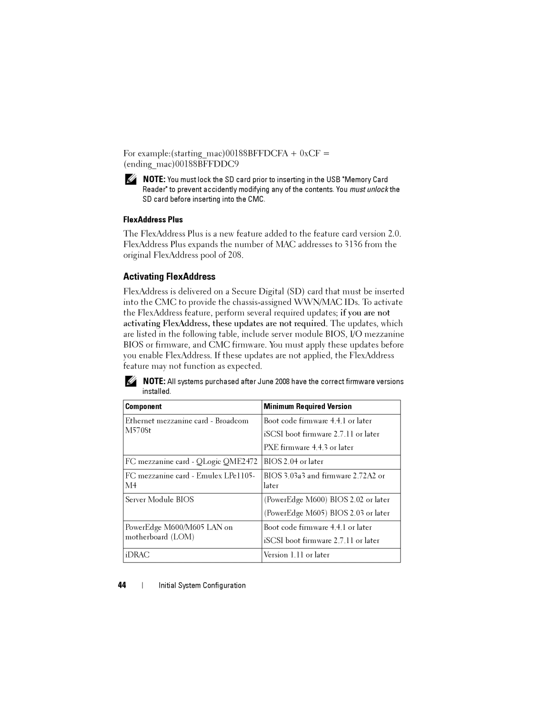 Dell M1000E manual Activating FlexAddress, FlexAddress Plus 