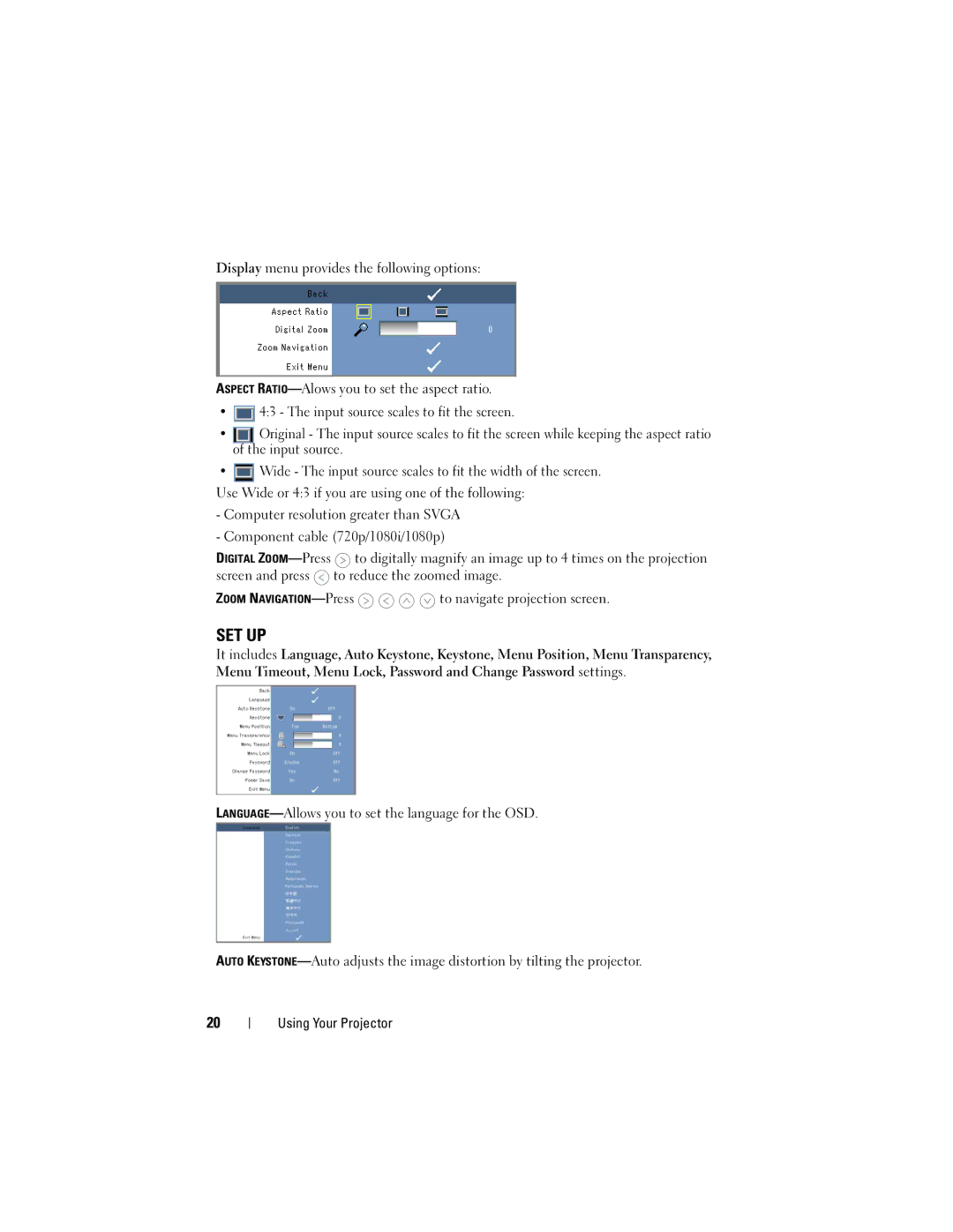 Dell M109S manual Set Up 