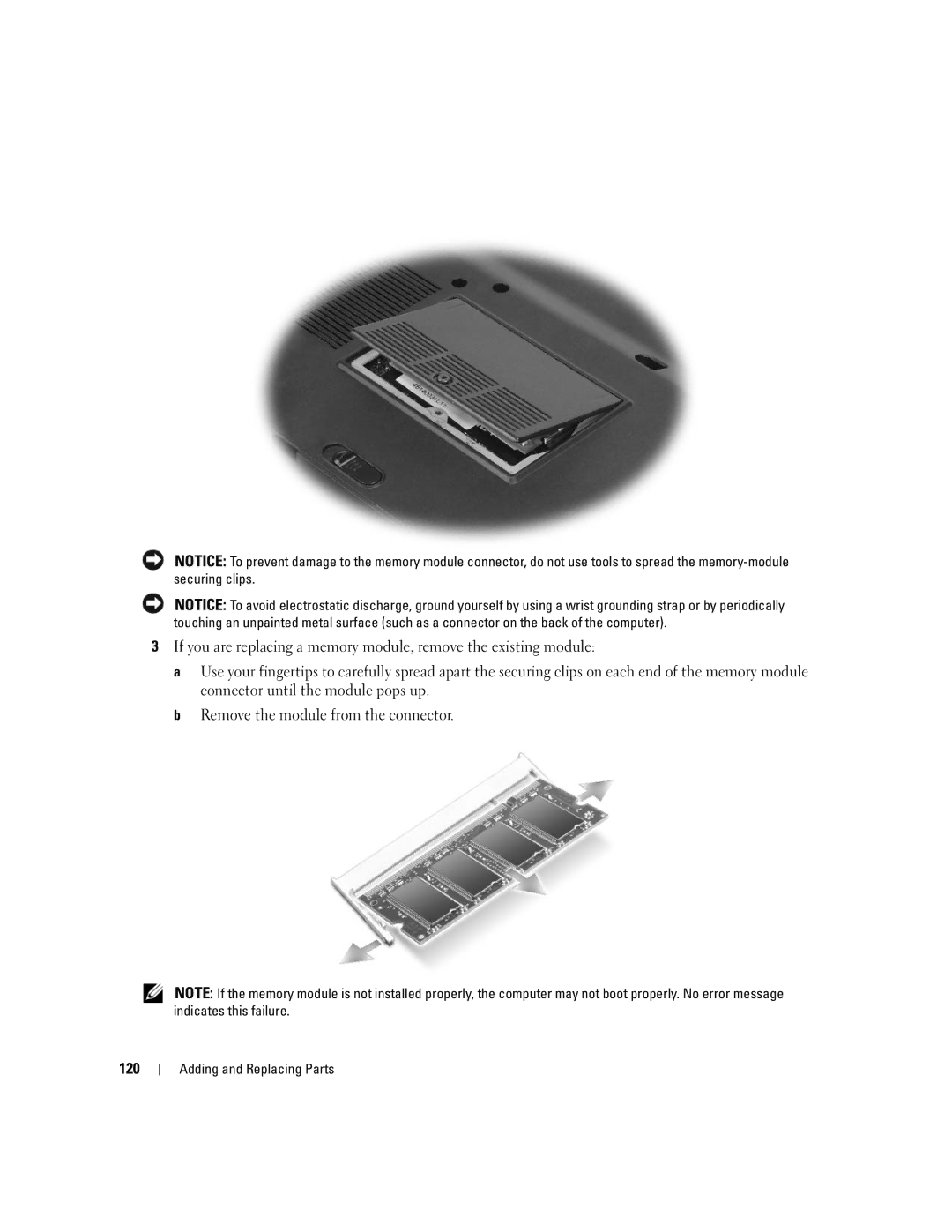 Dell M1210 manual Adding and Replacing Parts 