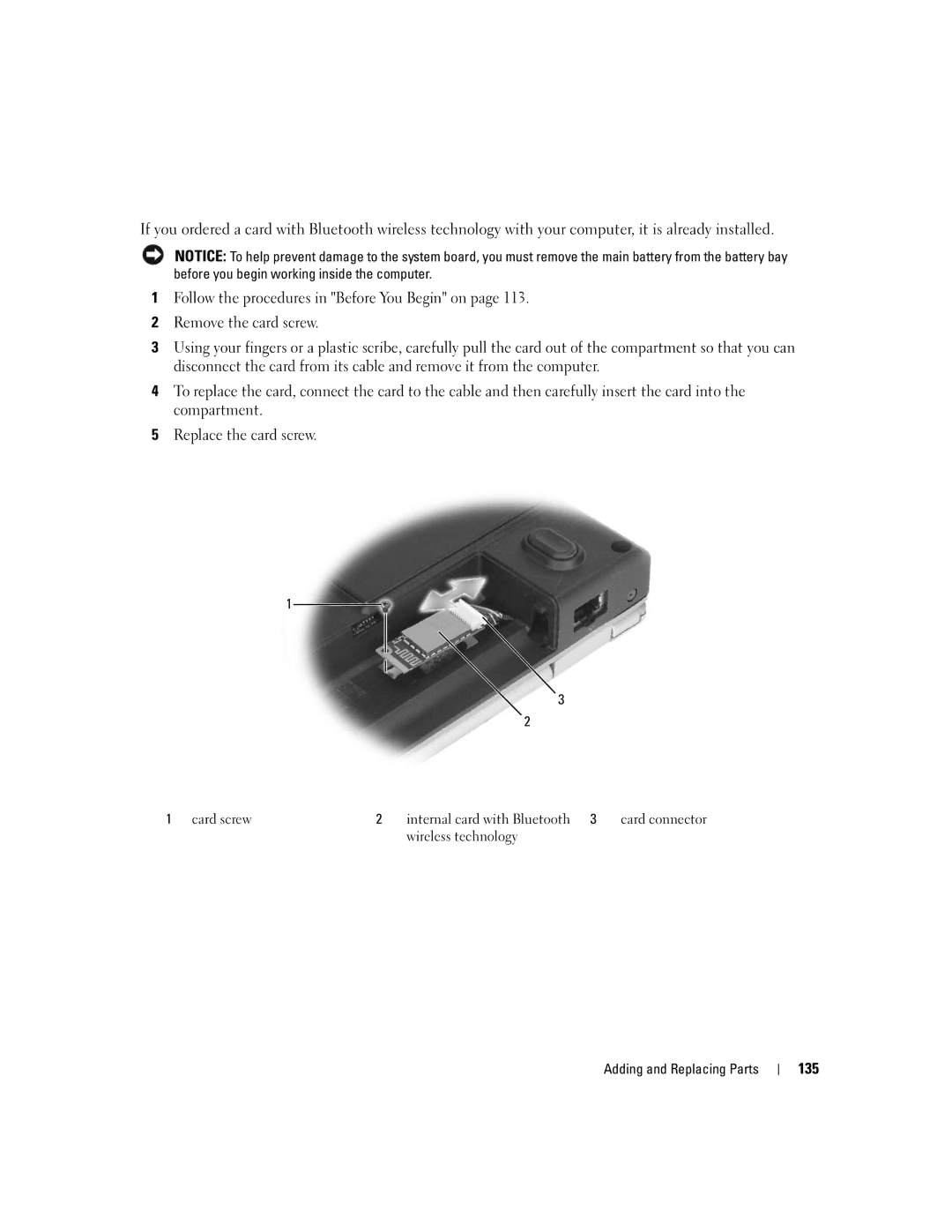 Dell M1210 manual 135 