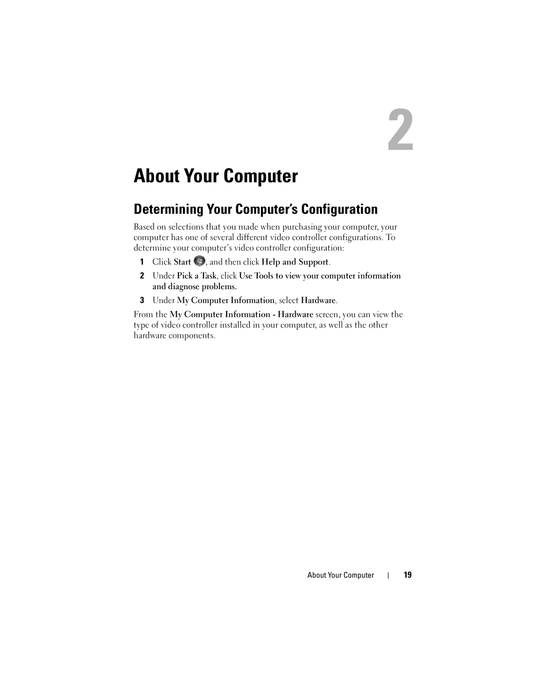 Dell M1330 owner manual About Your Computer, Determining Your Computer’s Configuration 