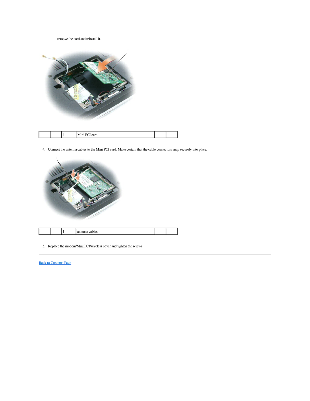 Dell M140 manual Back to Contents 