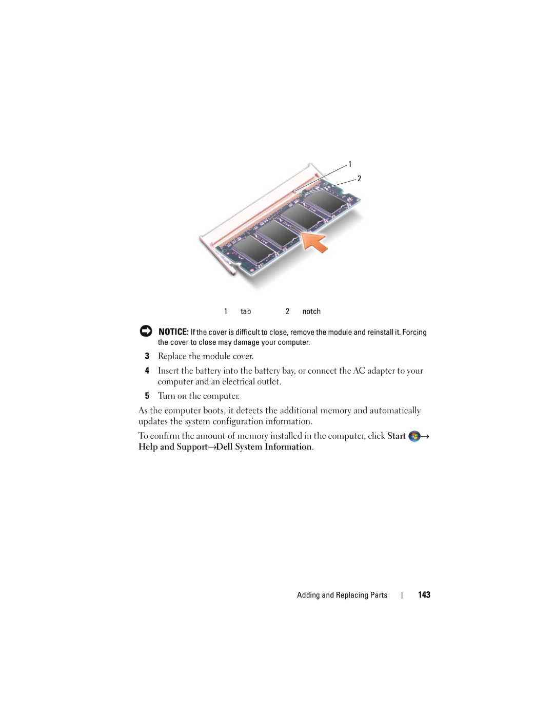 Dell M1530 owner manual 143, Tab 