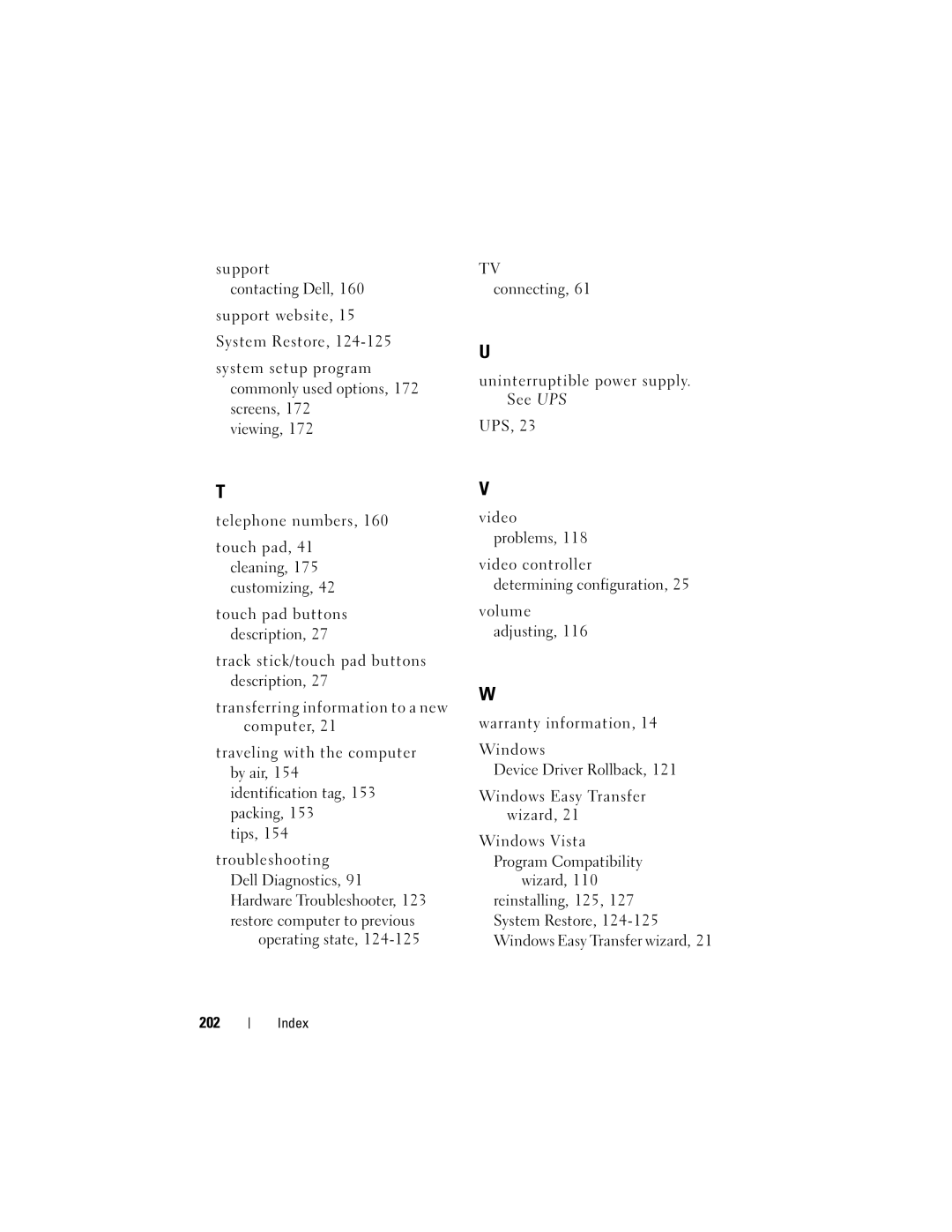 Dell M1530 owner manual Index 