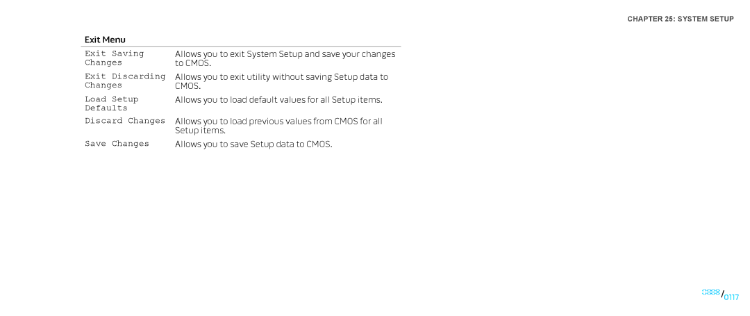 Dell M15x service manual Exit Saving 