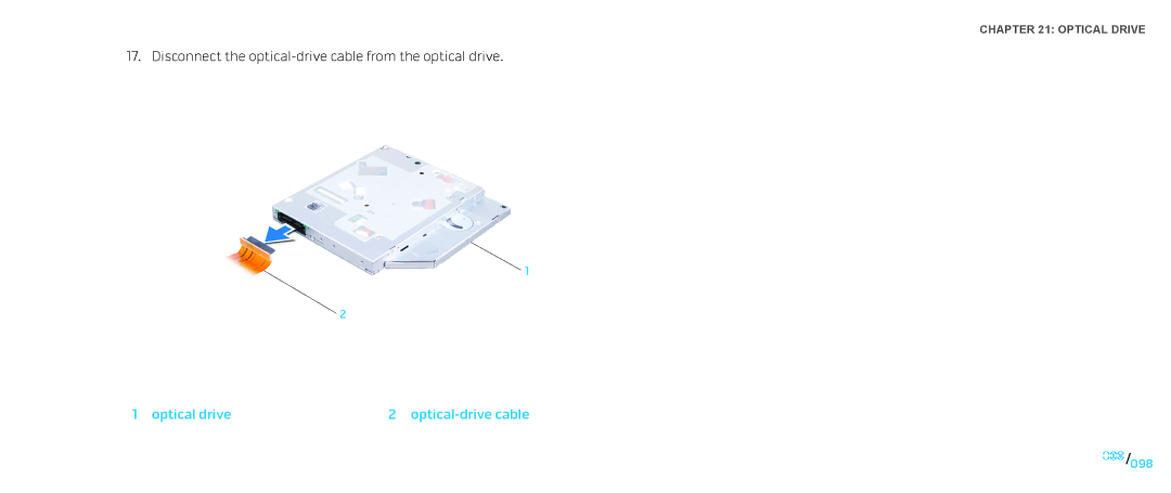 Dell M15x service manual Optical drive Optical-drive cable 