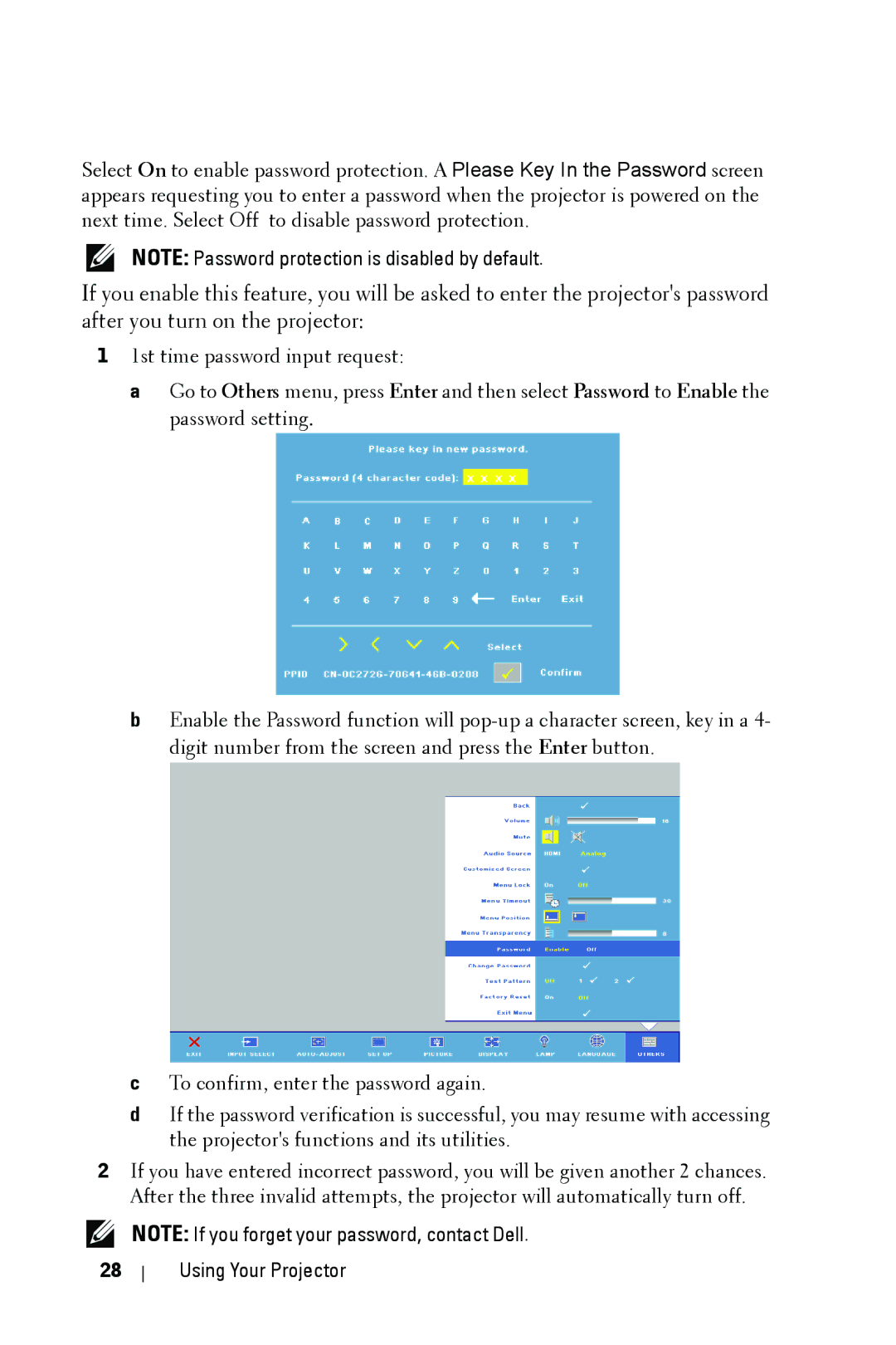 Dell M209X manual Using Your Projector 