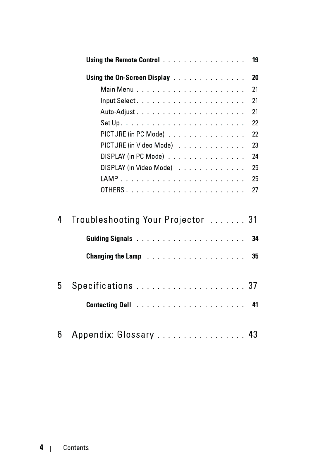 Dell M209X manual Troubleshooting Your Projector 