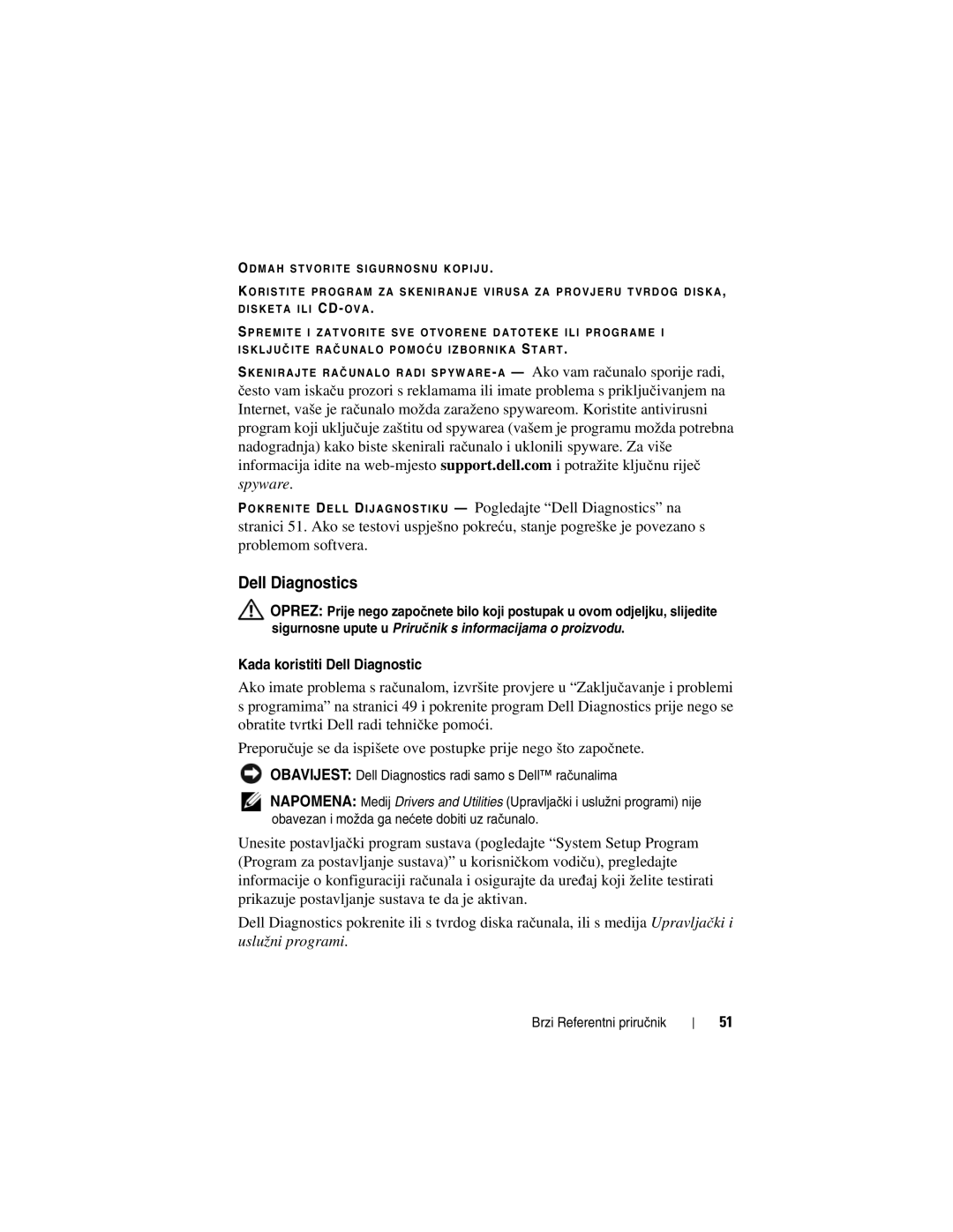 Dell YU151, M2300 manual Dell Diagnostics 