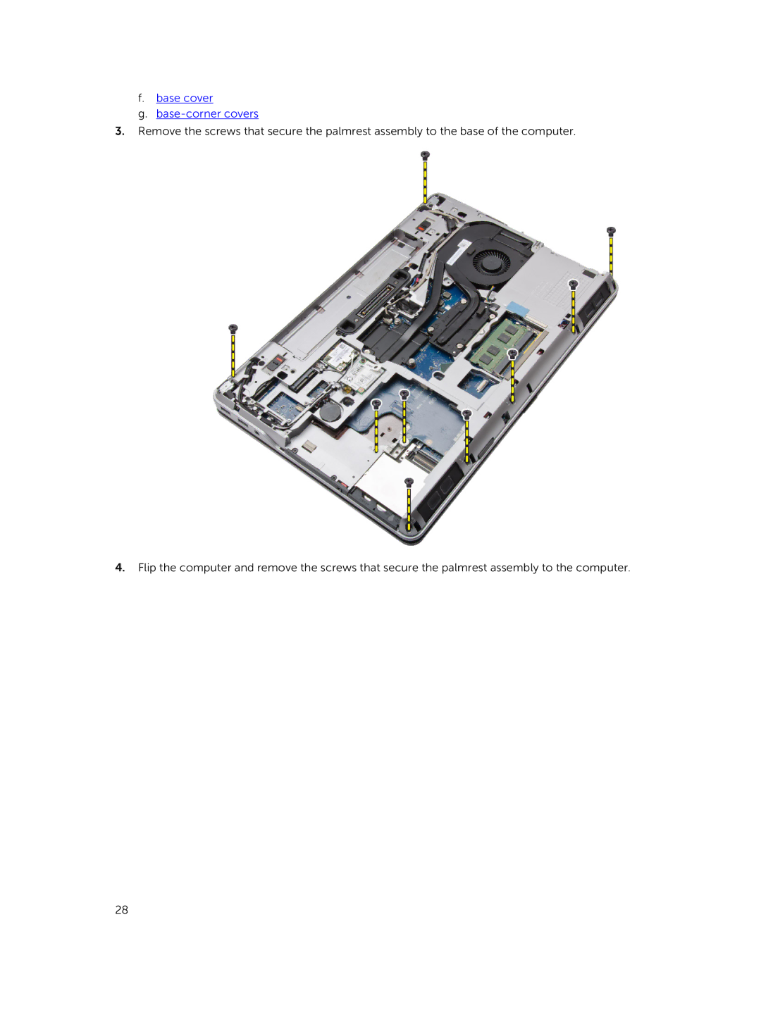 Dell M2800 owner manual Base cover Base-corner covers 