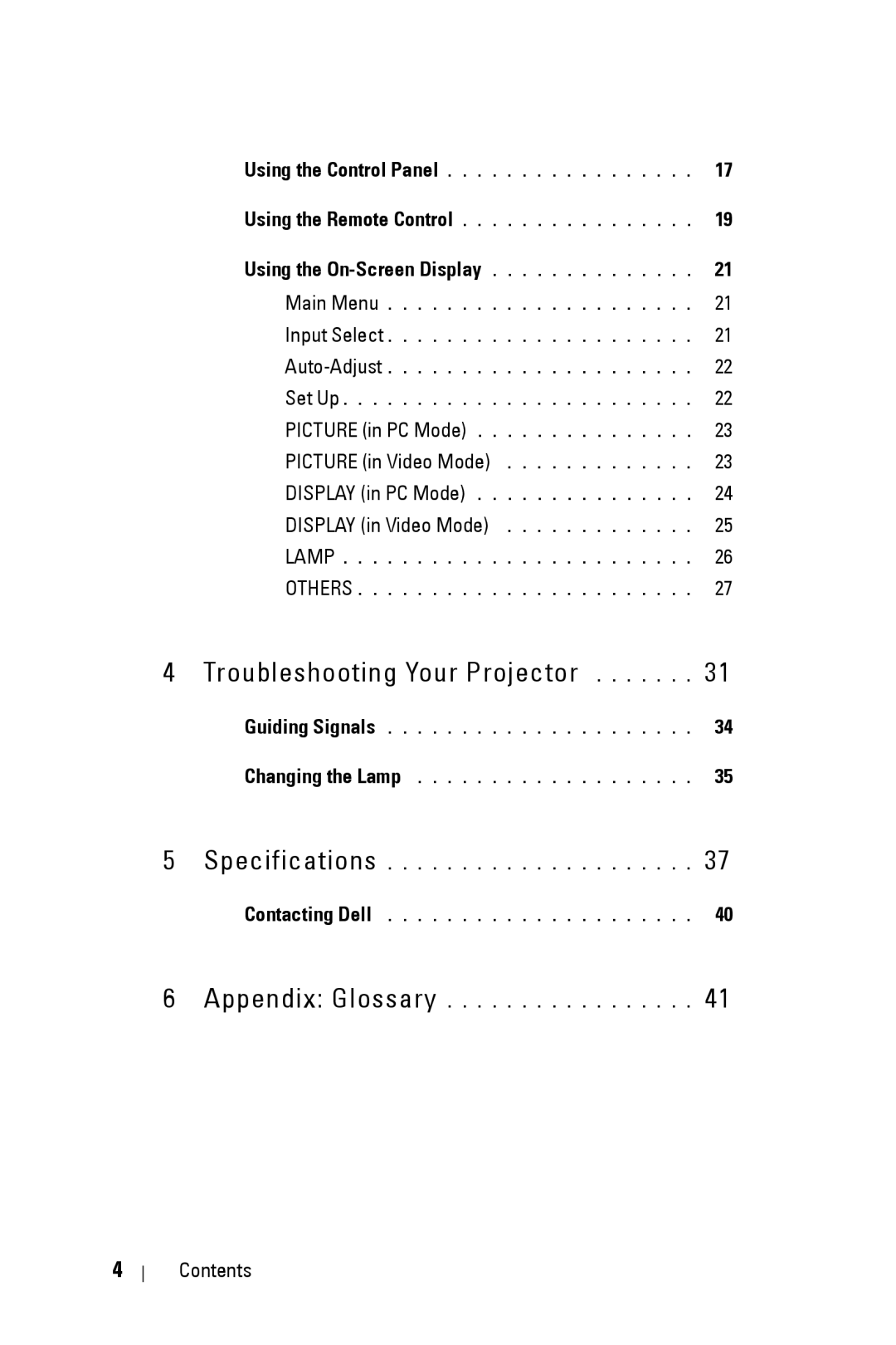 Dell M409WX manual Troubleshooting Your Projector 