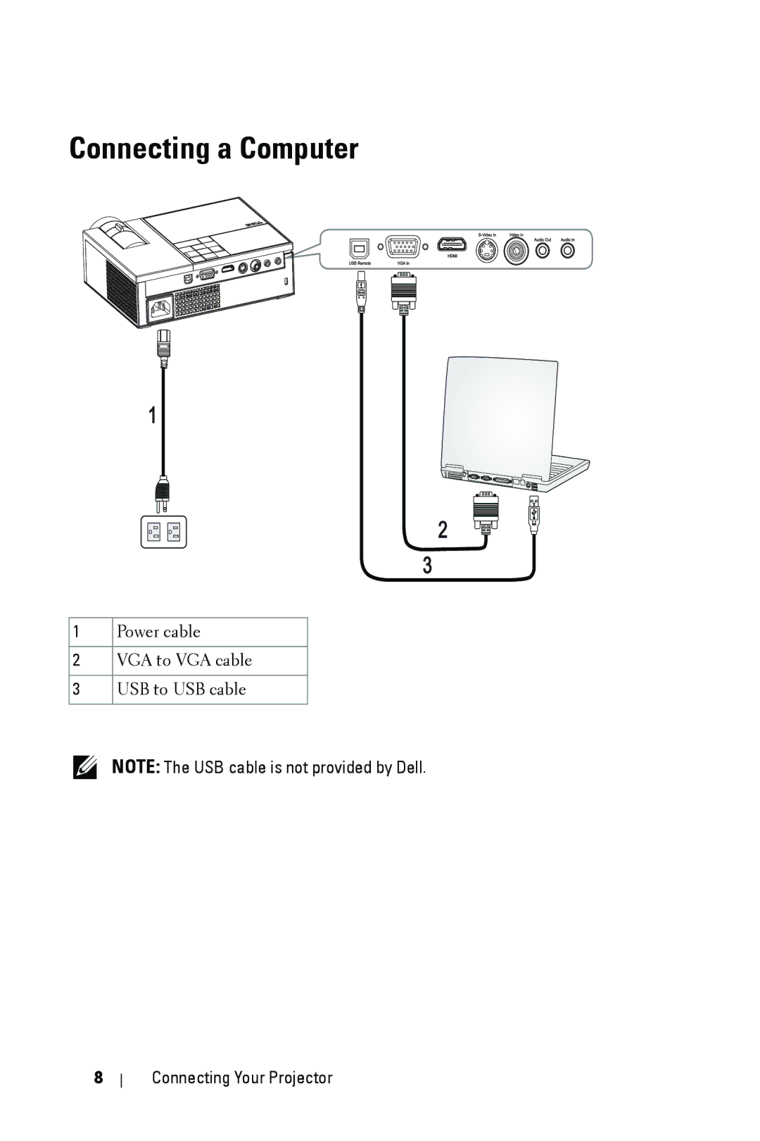 Dell M409WX manual Connecting a Computer 