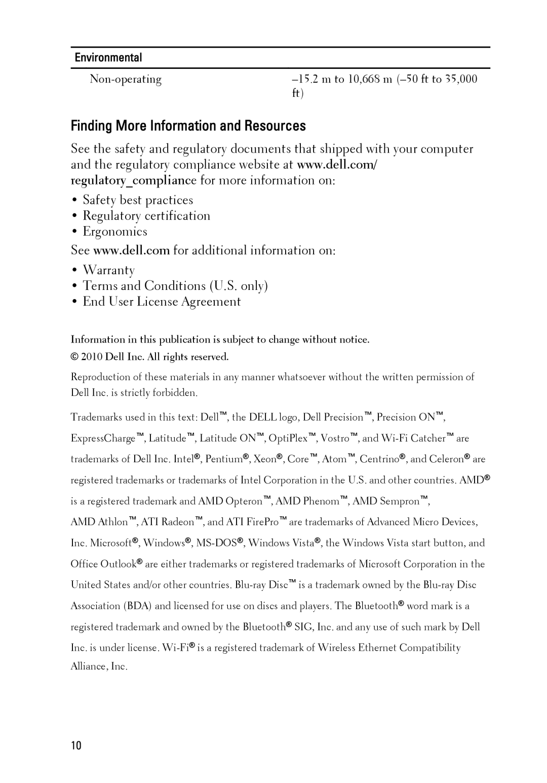 Dell M4600, M6600 manual Finding More Information and Resources 