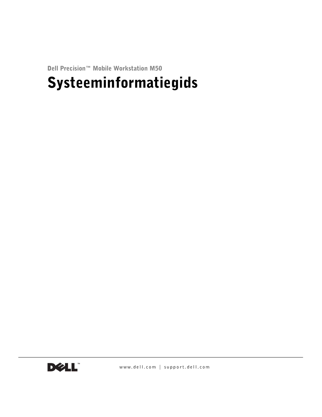 Dell M50 manual Systeeminformatiegids 