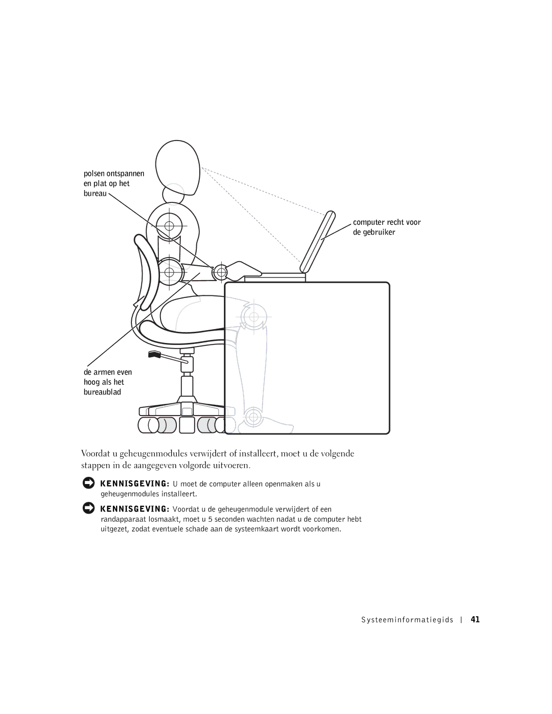 Dell M50 manual Computer recht voor de gebruiker 