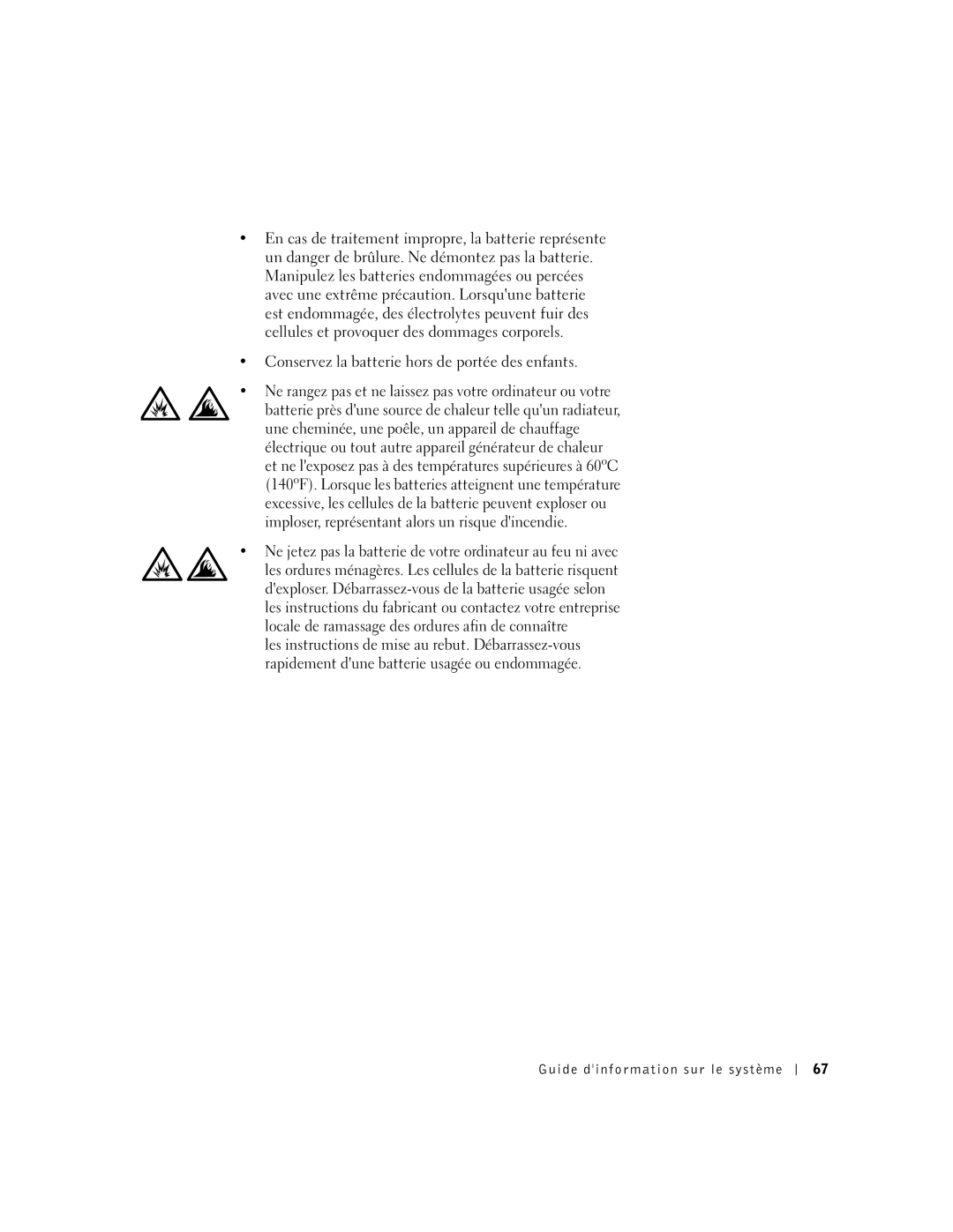 Dell M50 manual Guide dinformation sur le système 