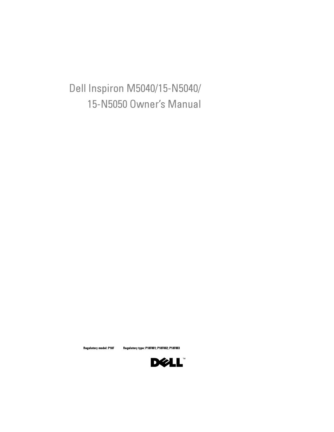 Dell M5040 owner manual 