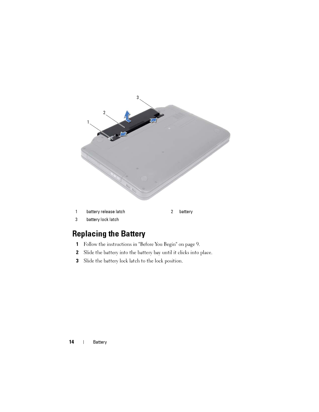 Dell M5040 owner manual Replacing the Battery 