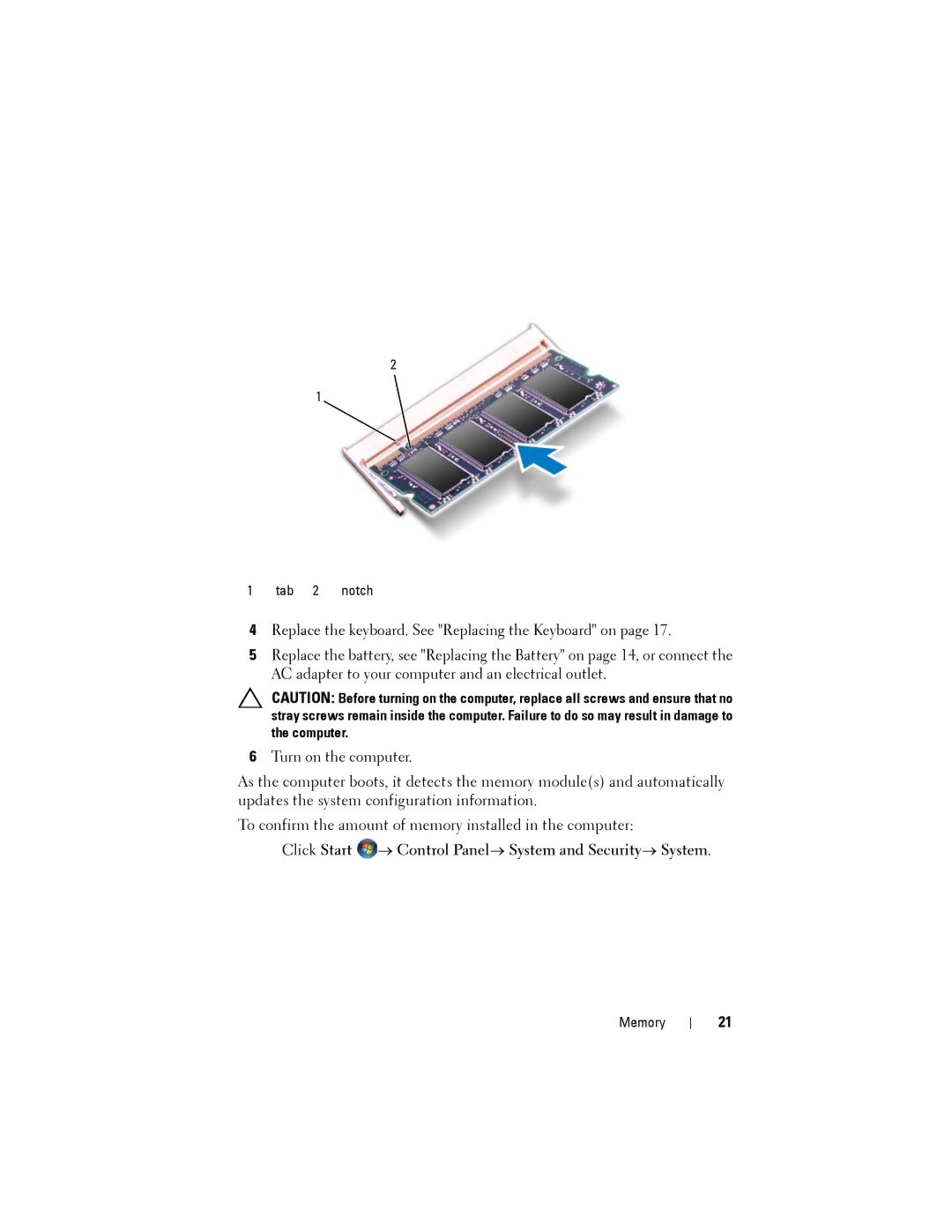 Dell M5040 owner manual Click Start → Control Panel→ System and Security→ System 