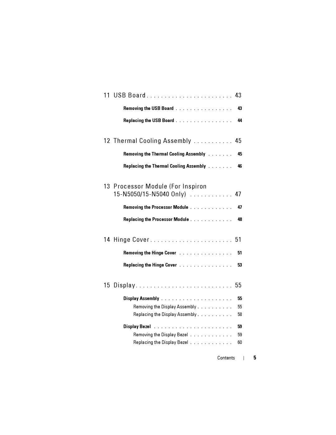 Dell M5040 owner manual Thermal Cooling Assembly 