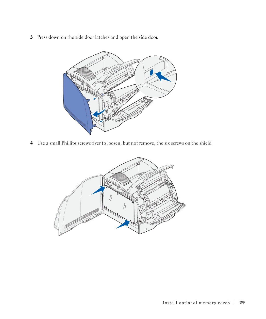 Dell M5200 owner manual Install optional memory cards 