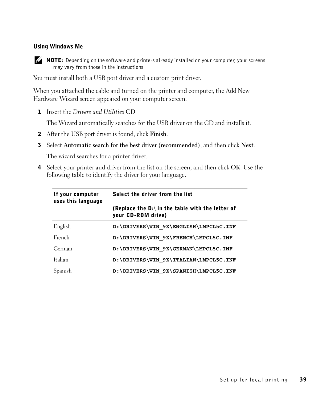 Dell M5200 owner manual Using Windows Me 