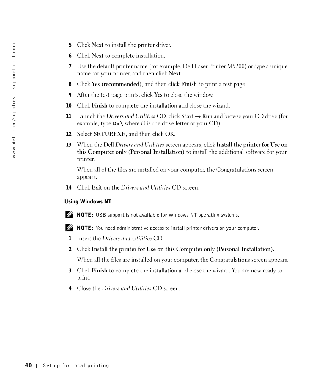 Dell M5200 owner manual Close the Drivers and Utilities CD screen 