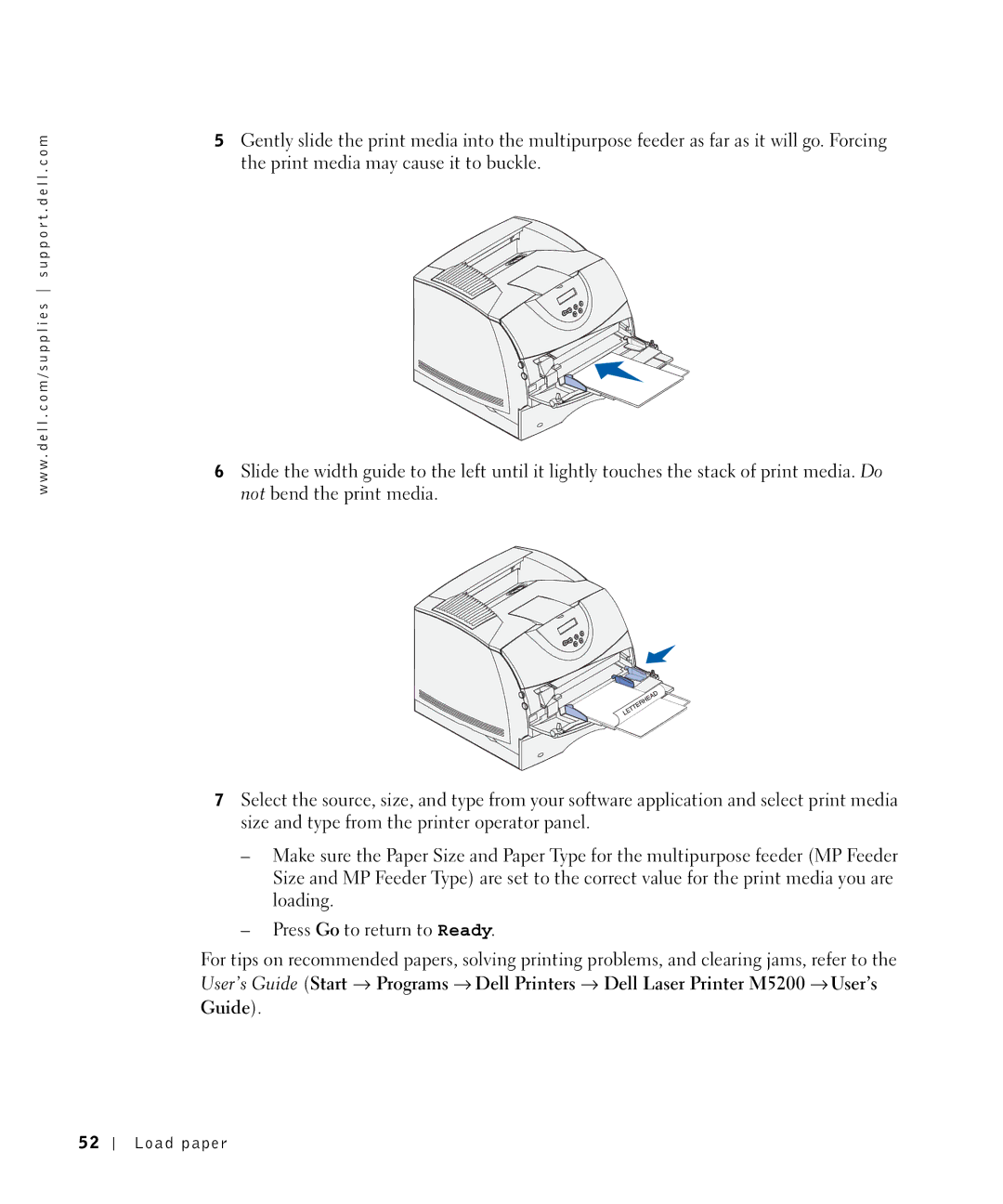 Dell M5200 owner manual Load paper 