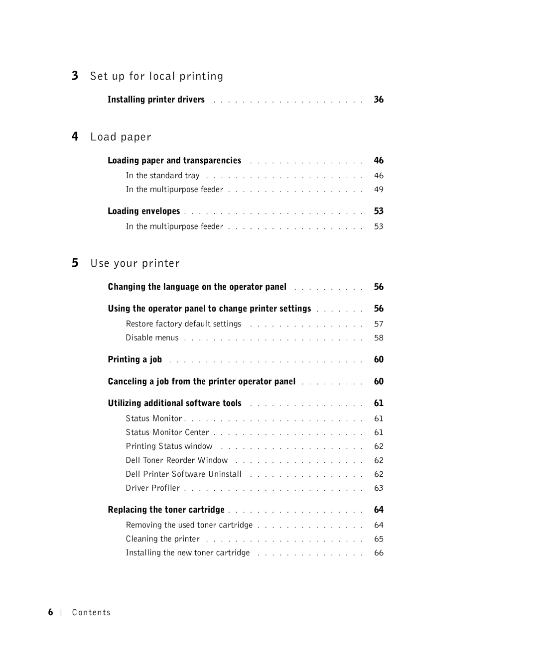 Dell M5200 owner manual Set up for local printing 