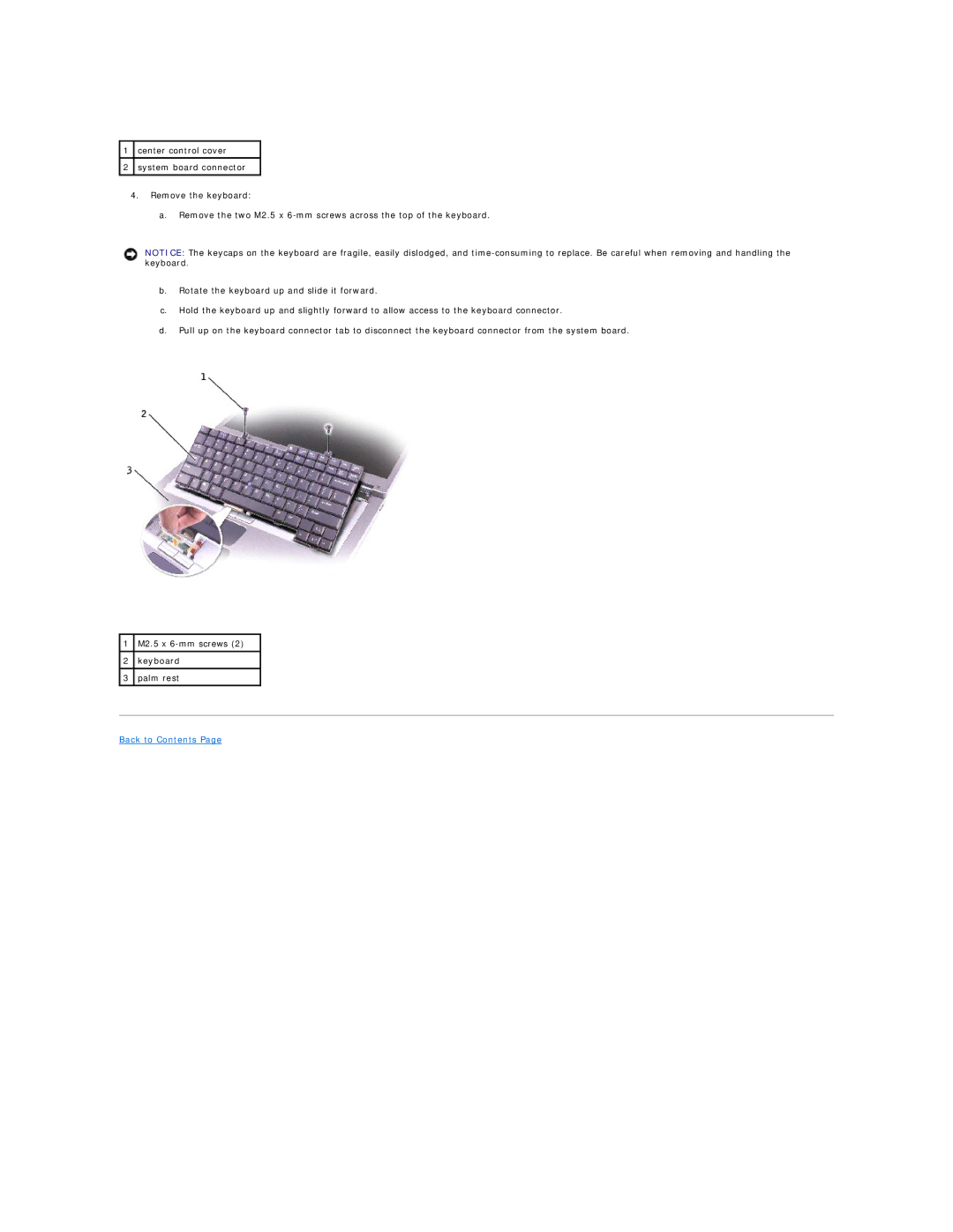 Dell M60 manual Back to Contents 