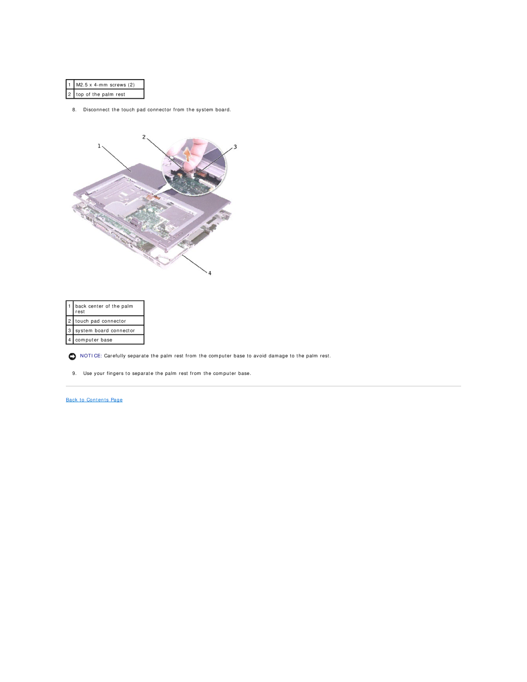 Dell M60 manual Back to Contents 