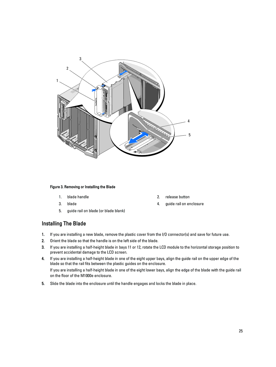 Dell M620 owner manual Installing The Blade, Removing or Installing the Blade 