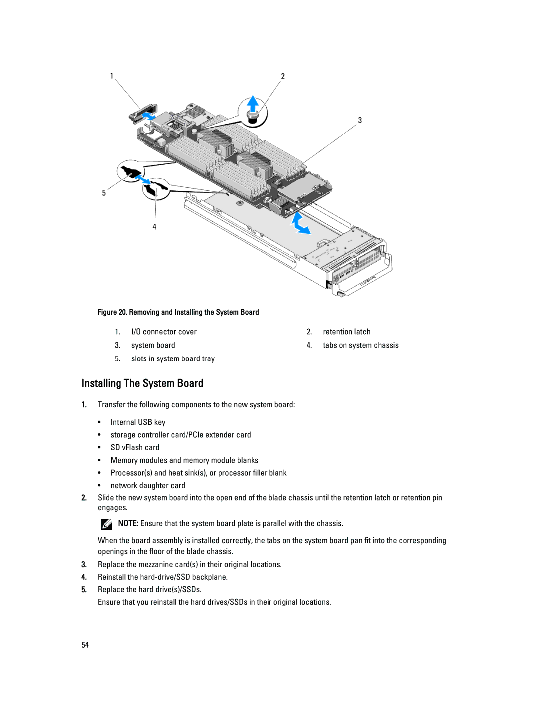 Dell M620 owner manual Installing The System Board, Removing and Installing the System Board 