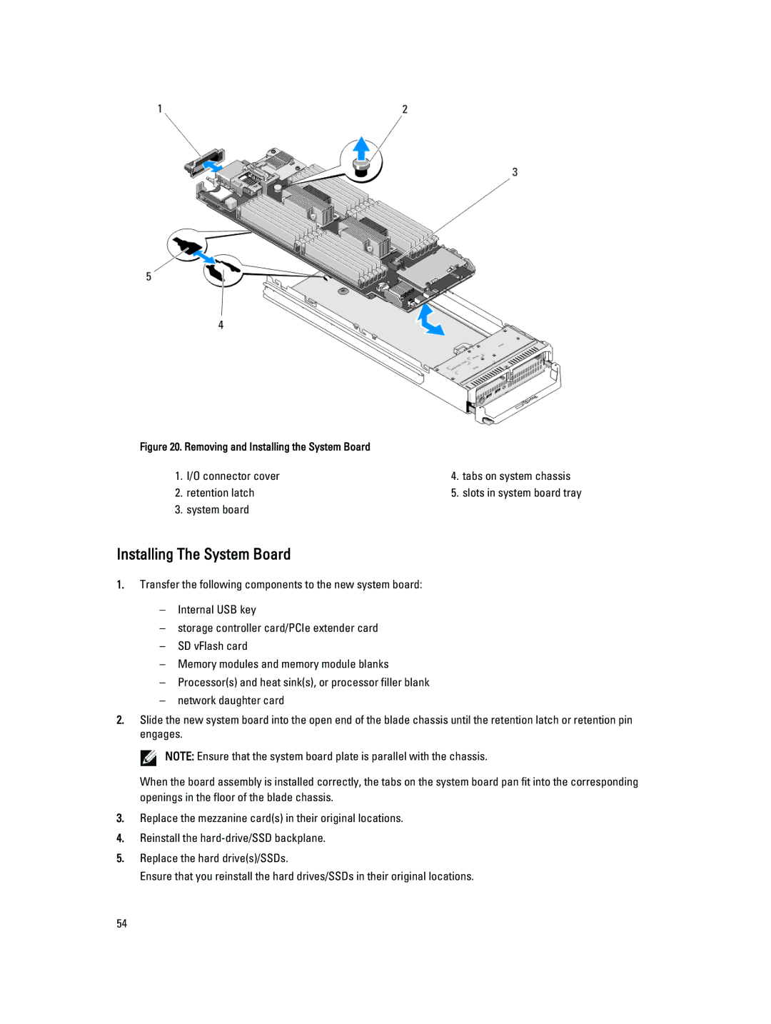 Dell M620 owner manual Installing The System Board, Removing and Installing the System Board 