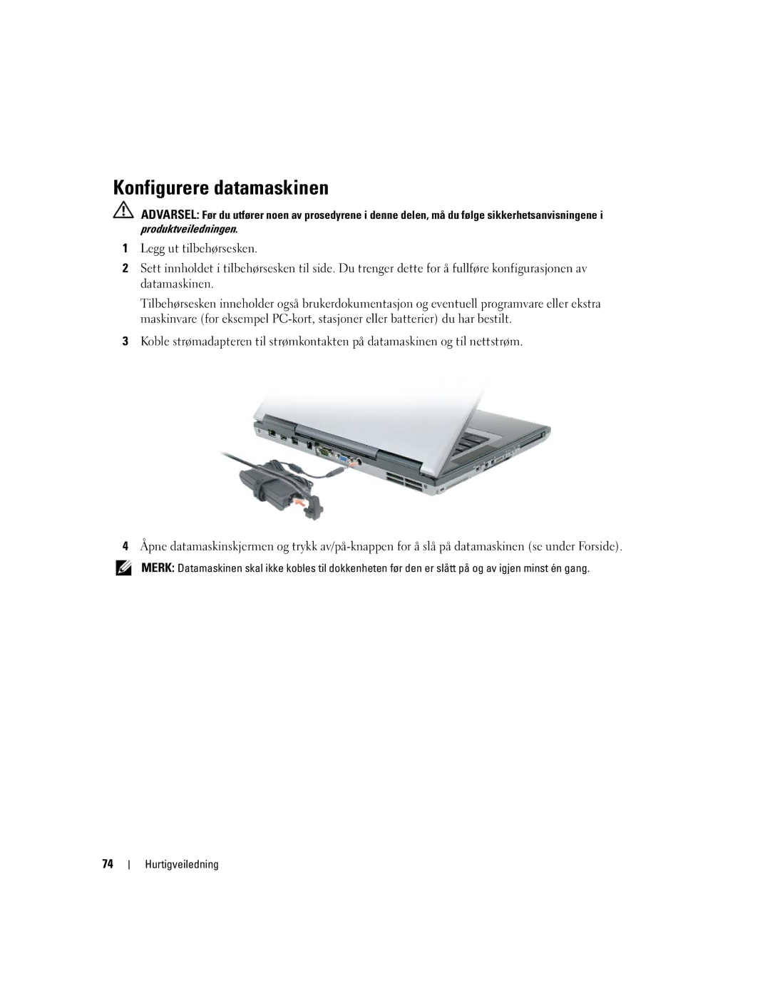 Dell M65, PD518 manual Konfigurere datamaskinen, Produktveiledningen 