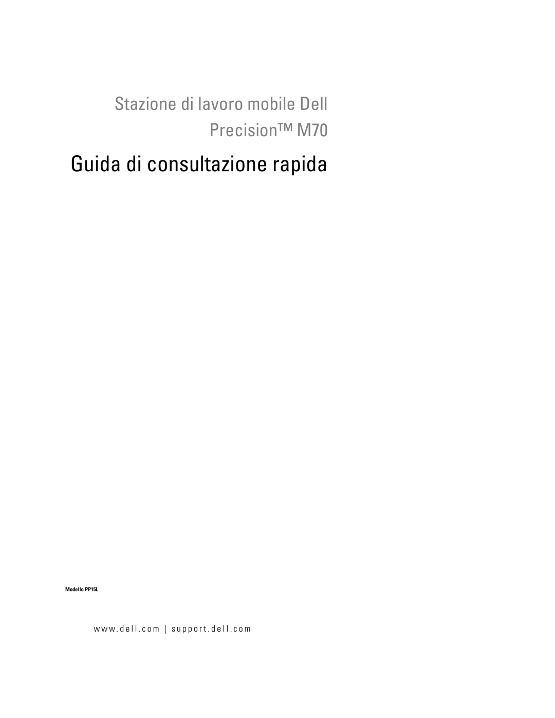 Dell M70 Mobile manual Guida di consultazione rapida 