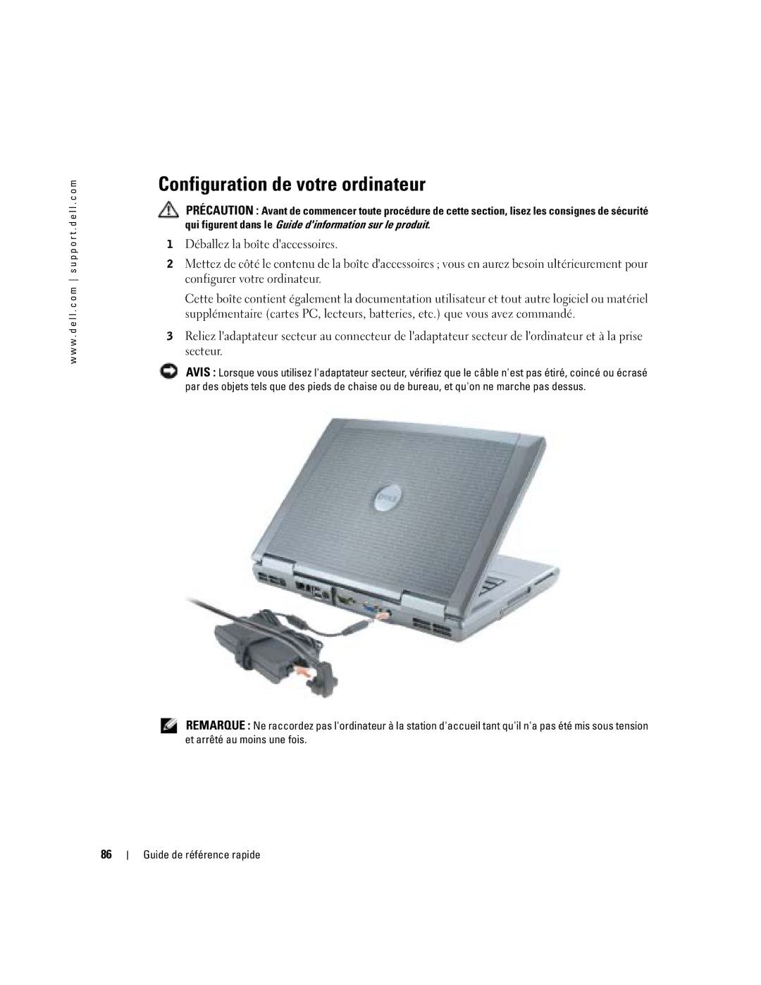 Dell M70 Mobile manual Configuration de votre ordinateur 