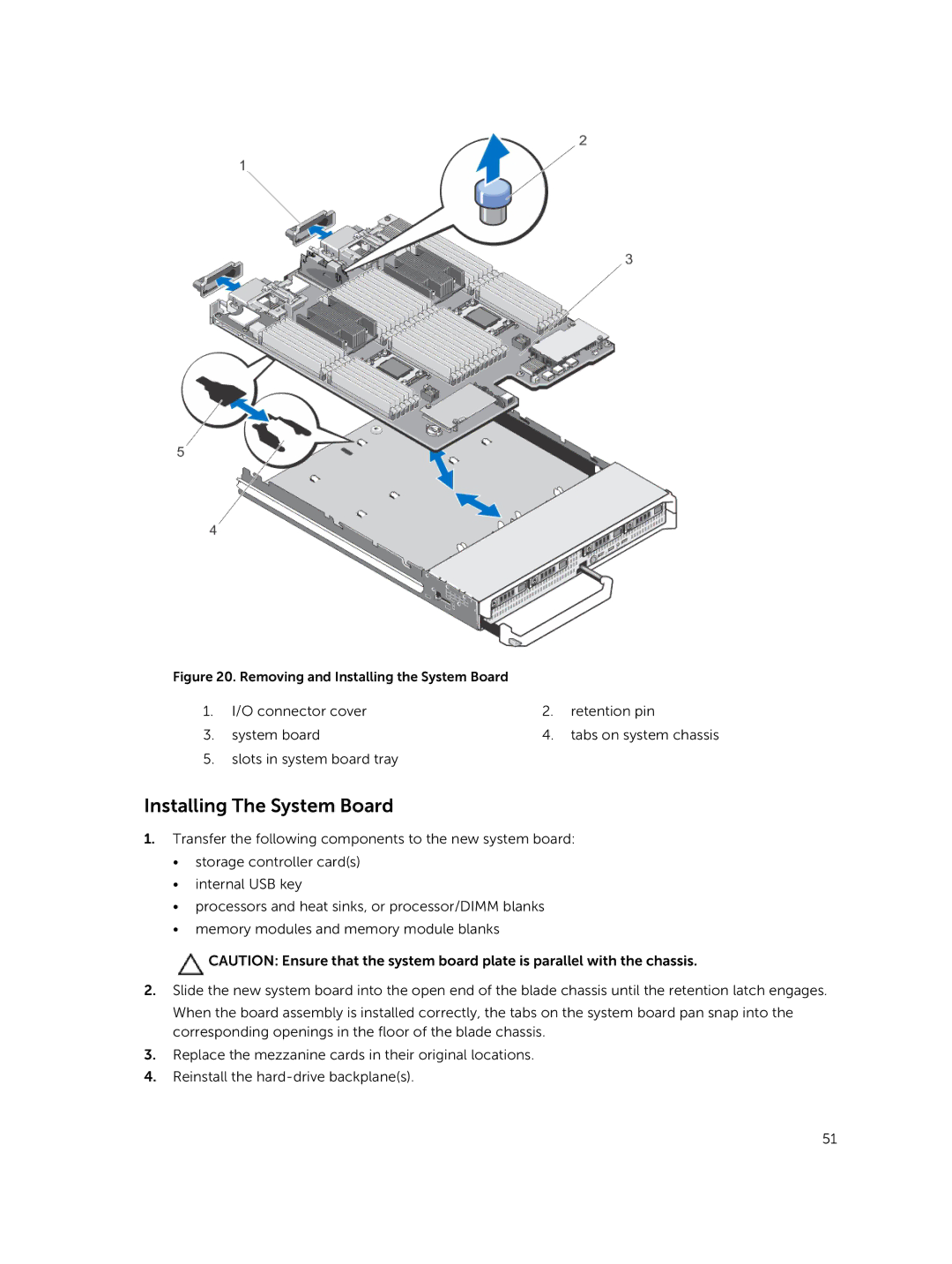 Dell M820 owner manual Installing The System Board, Removing and Installing the System Board 