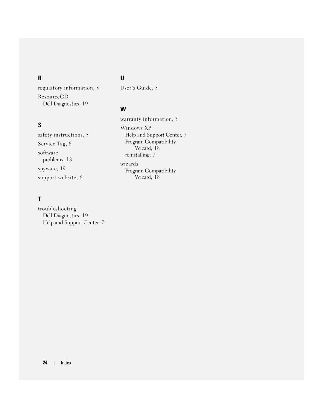 Dell M90 manual Index 