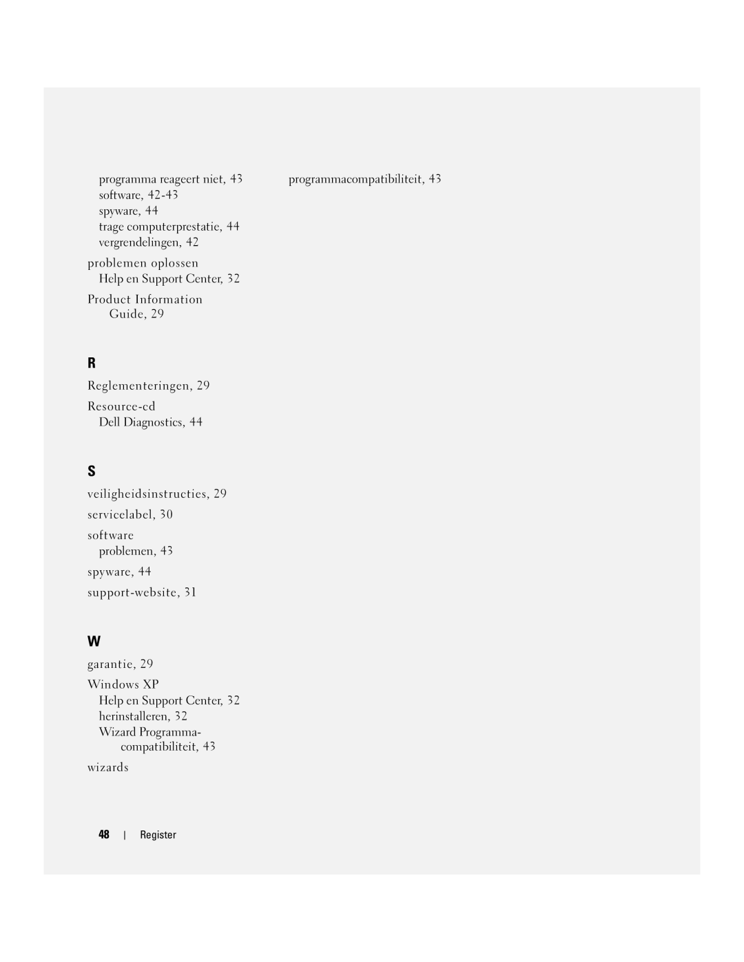 Dell M90 manual Register 