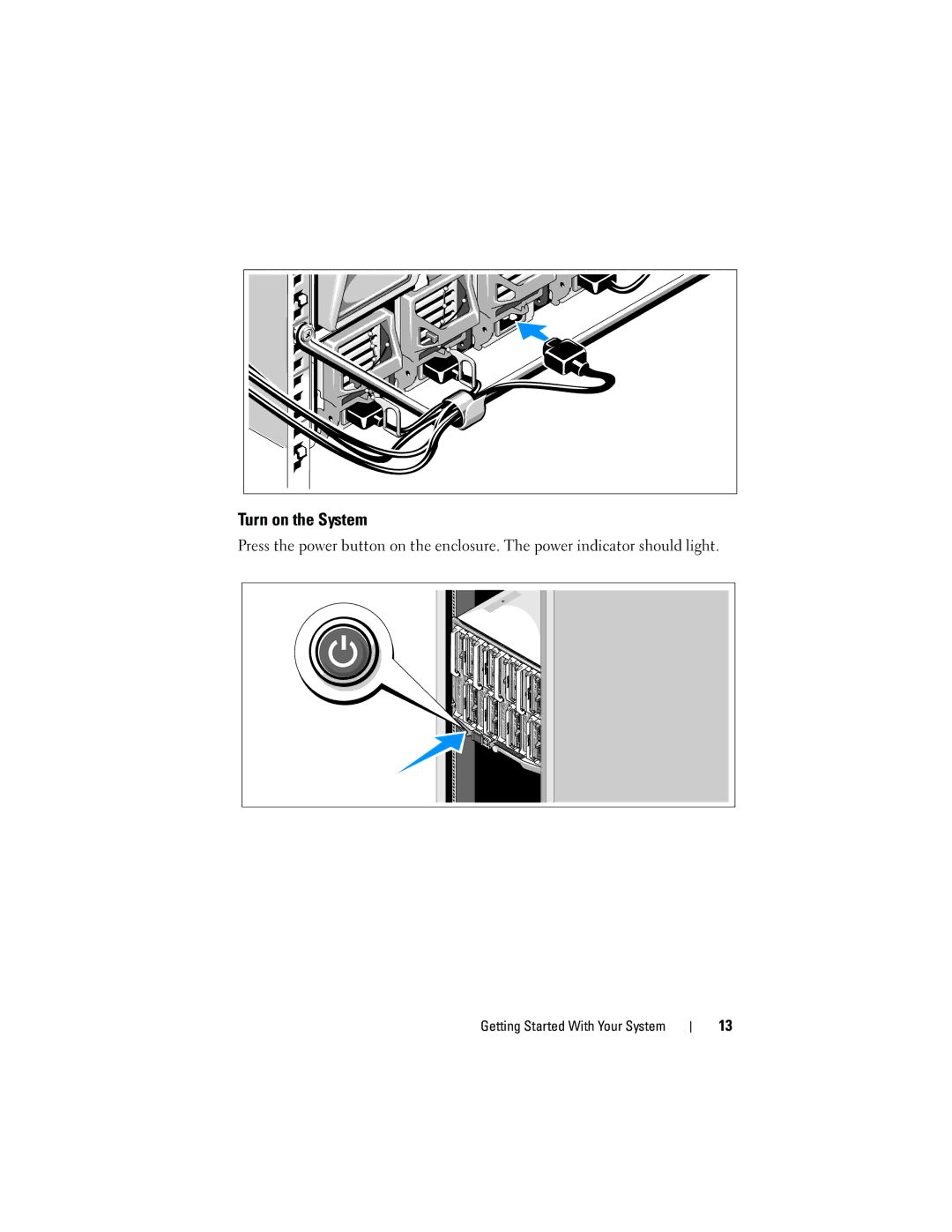 Dell M905 manual Turn on the System 