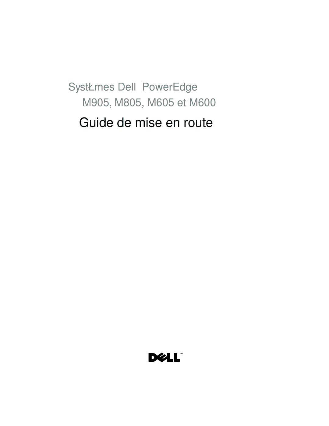 Dell M905 manual Guide de mise en route 