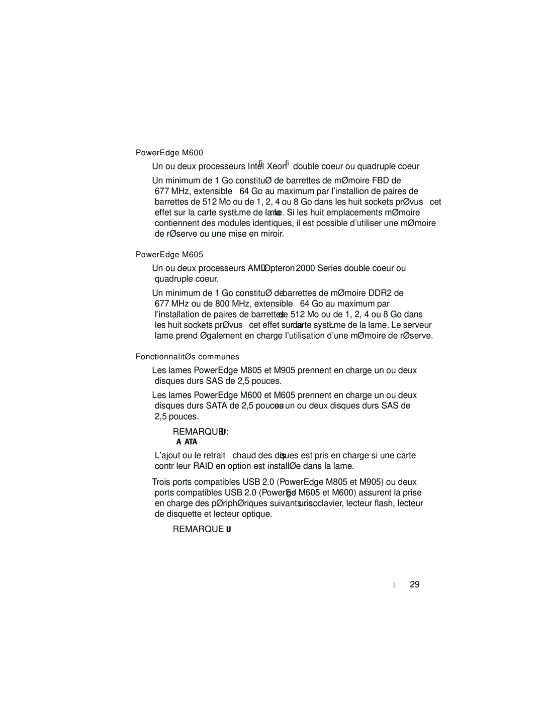 Dell M905 manual PowerEdge M600 