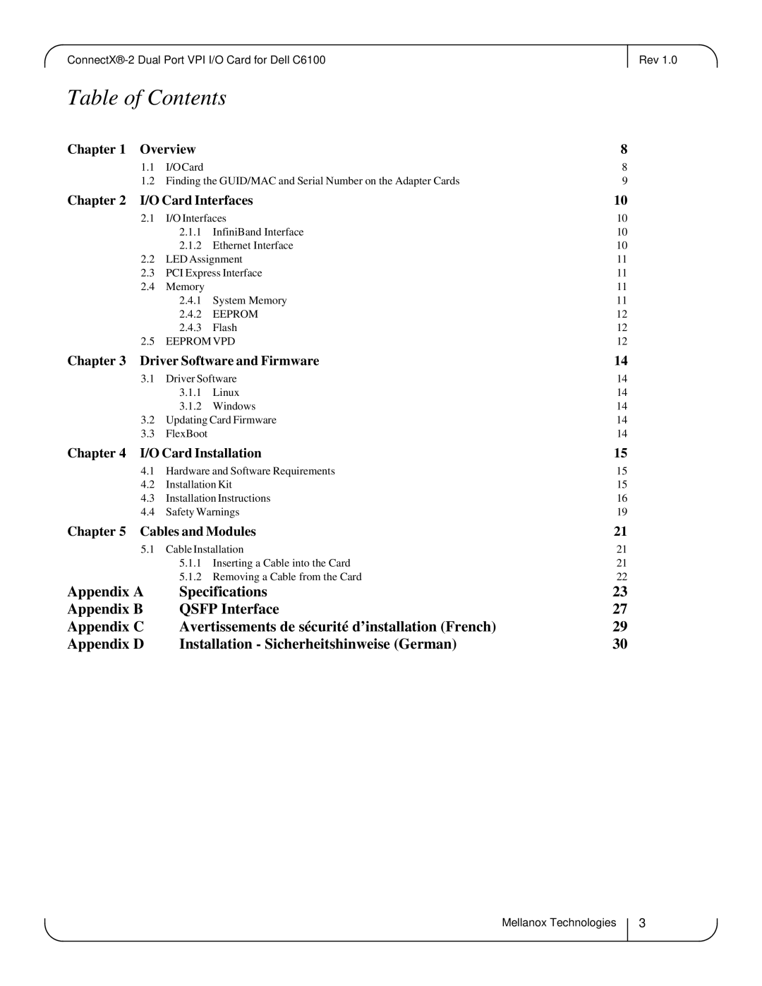 Dell MCQH29-XDR user manual Table of Contents 