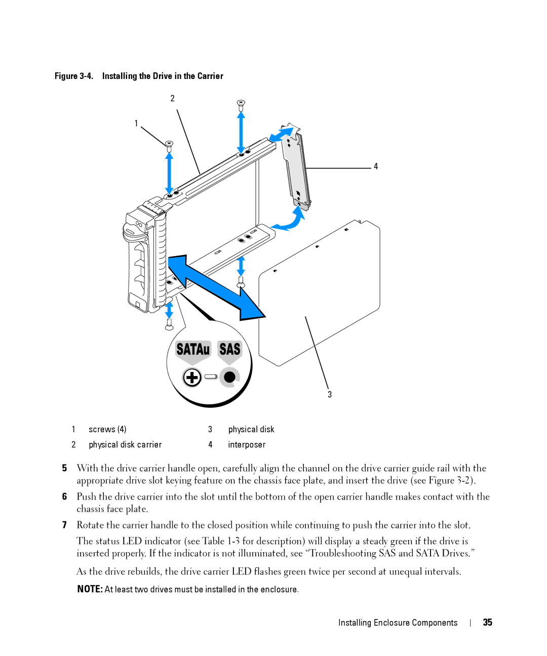 Dell MD1000 owner manual Screws 