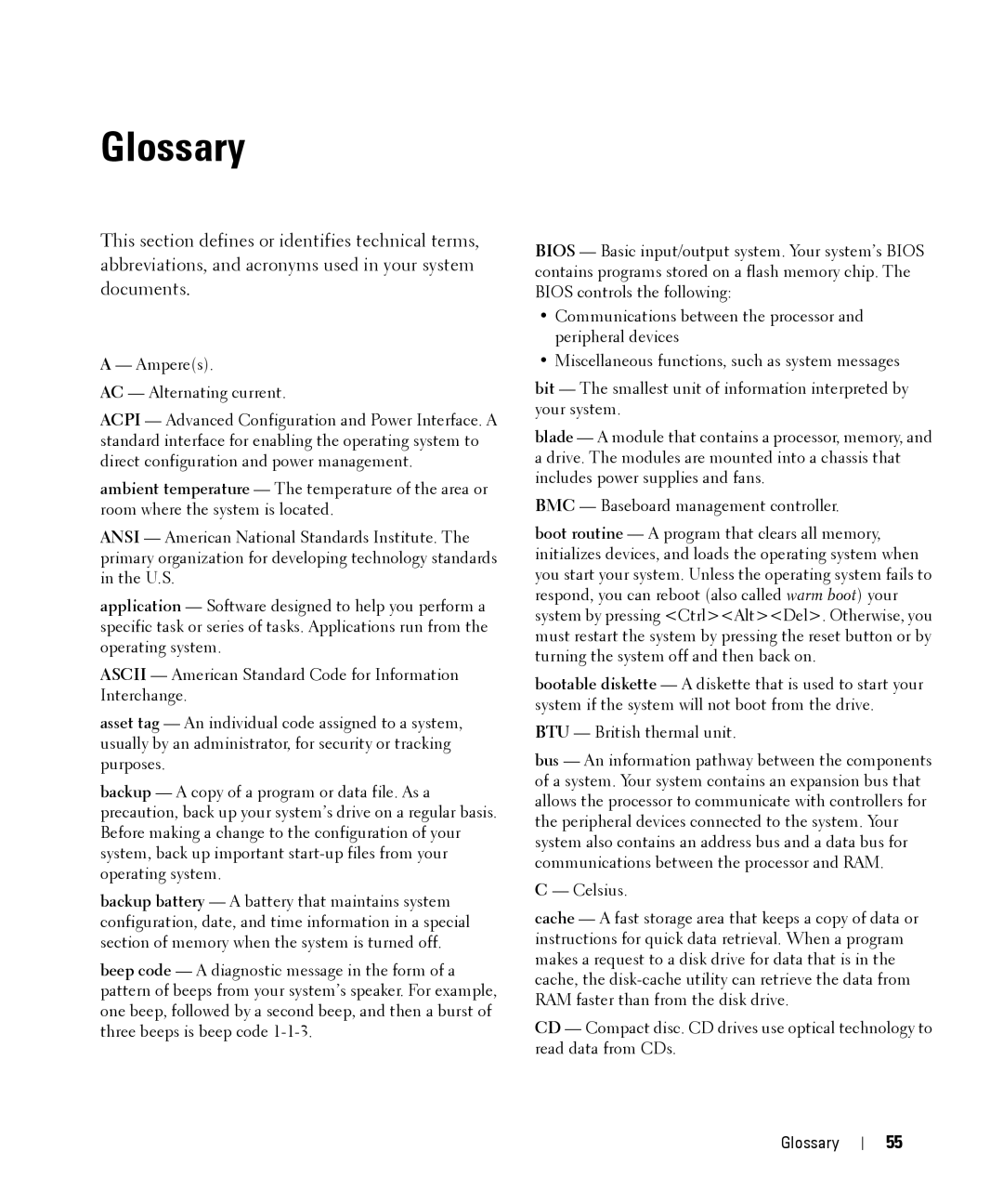 Dell MD1000 owner manual Glossary 