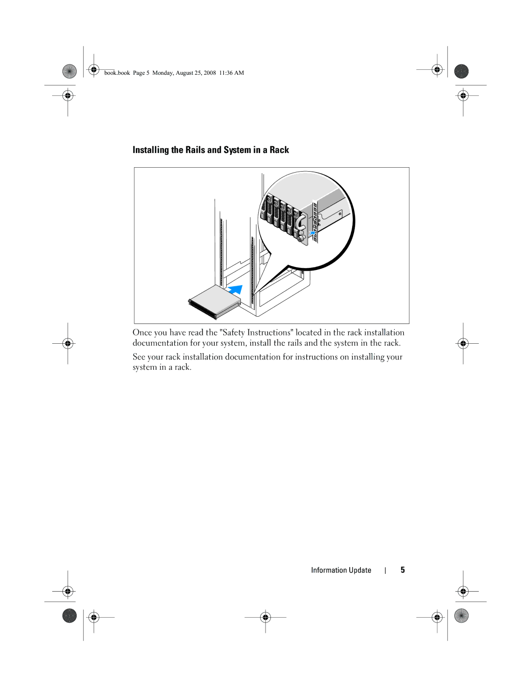 Dell MD1120 manual Installing the Rails and System in a Rack 