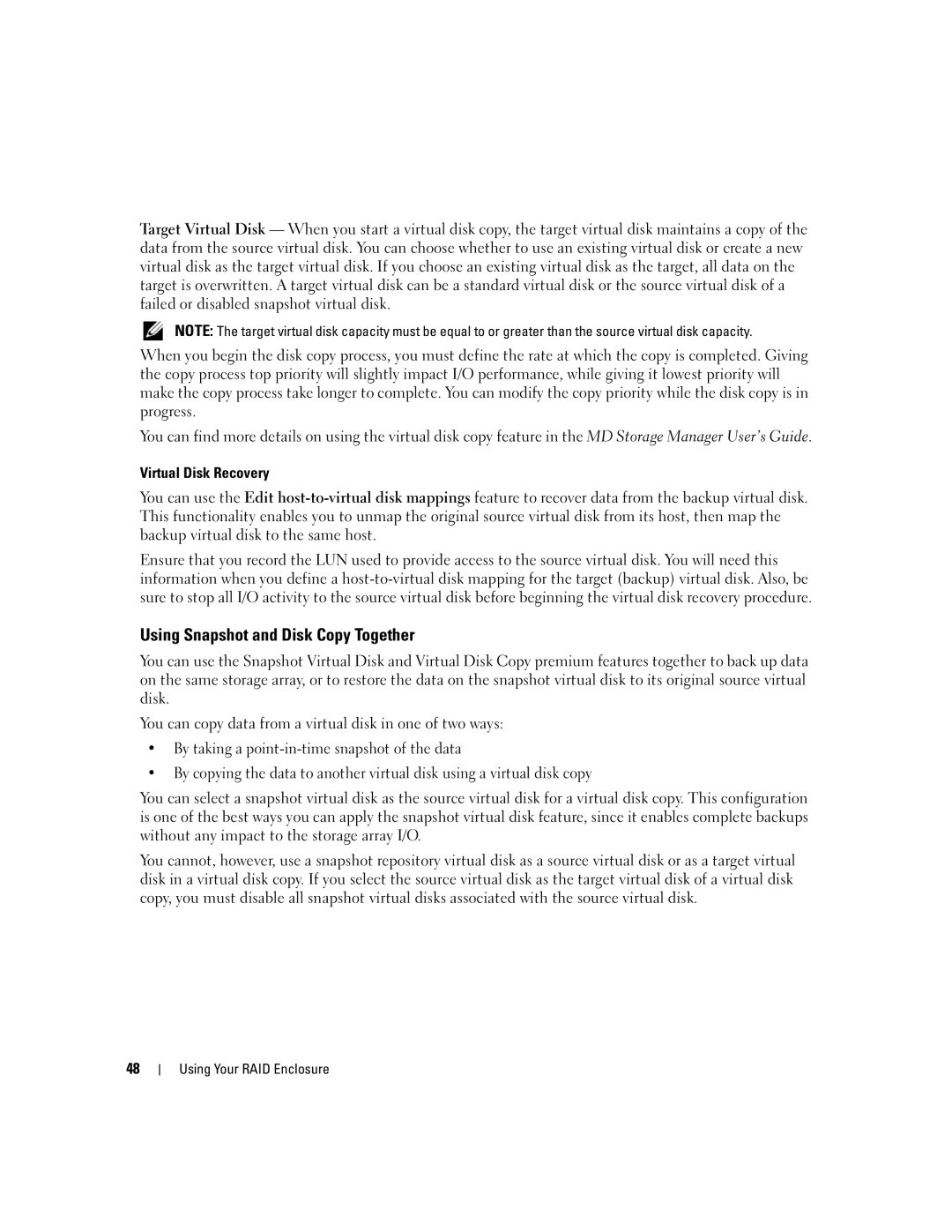 Dell MD3000 owner manual Using Snapshot and Disk Copy Together 