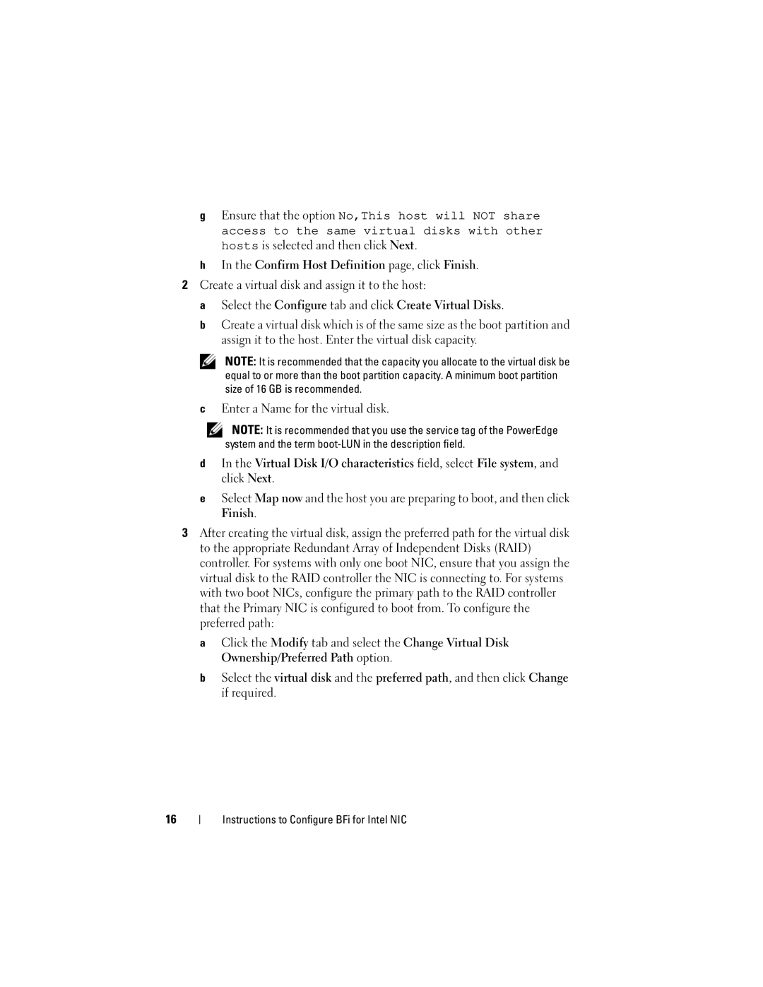 Dell MD3000I manual Create a virtual disk and assign it to the host 